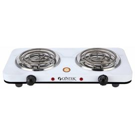  Электрическая плитка Centek CT-1509 (белая) 2конфорки ТЭН 140мм, 2000Вт, индикатор работы 