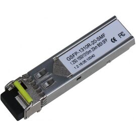  SFP модуль Dahua DH-GSFP-1310R-20-SMF LC; до 1.25Гбит/с; до 20км (одномодовое оптоволокно); 1550нм/1310нм 