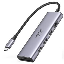  Адаптер UGreen CM511 (60383) USB-C Multifunction Adapter серый космос 