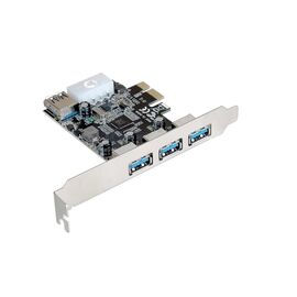  Контроллер Exegate EXE-367 EX283720RUS PCI-E 2.0, 3*USB3.0 ext + 1*USB3.0 int, разъем доп.питания (OEM) 