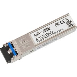  MikroTik S-31DLC20D, Трансивер оптический SFP, Dual LC UPC, 1.25G, 1310nm, 20 km, Single Mode 
