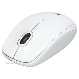  Мышь Logitech B100 White, USB, оптическая, проводная (910-003360) 