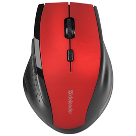  Мышь DEFENDER Accura MM-365 Red, Wireless, 6 кн., 1600 dpi, USB 