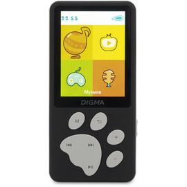  MP3 плеер Digma S5 flash 8ГБ черный/серый 