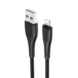  Дата-кабель BOROFONE BX37 Wieldy Lightning, 1м (чёрный) 