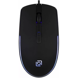  Мышь OKLICK 100M черный оптическая (1600dpi) USB (4but) 
