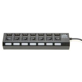  Концентратор 5bites HB27-203PBK 7*USB2.0/БП 5В-2А/1M/Black 