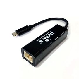  Адаптер DeTech Type-C на RJ45 1000 Мбит/с 
