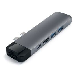  Хаб Satechi ST-TCPHEM Aluminum Type-C Pro Hub Adapter with Ethernet 4K HDMI Space Gray 