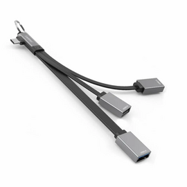  USB HUB Earldom ET-HUB17C Type C, 3USB (длина 12см) серебро 