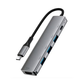  HUB ACEFAST J16 USB-C 5-in-1 docking station metal gray 