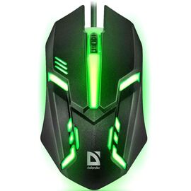  Мышь DEFENDER Сyber MB-560L Black, LED 7 цветов, оптическая, проводная 