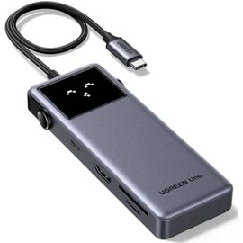  Хаб UGREEN CM889 (75179) 7-in-1 USB-C Hub With 1*HDMI 3*USB-A USB-C PD SD microSD серый космос 