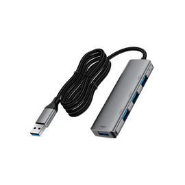  HUB ACEFAST J17 USB-A 4-in-1 metal gray 