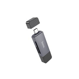  Адаптер HOCO HB45 Spirit 2-in-1 USB 3.0 card reader (металлически серый) 