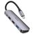  Адаптер HOCO HB27 Type-C multi-function converter(HDTV+USB3.0+USB2.0*2+PD) (серый) 
