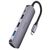  Адаптер HOCO HB27 Type-C multi-function converter(HDTV+USB3.0+USB2.0*2+PD) (серый) 