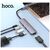  Адаптер HOCO HB27 Type-C multi-function converter(HDTV+USB3.0+USB2.0*2+PD) (серый) 