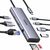  Конвертер UGREEN CM498 15601 USB-C To 3*USB 3.0 A+HDMI+VGA+RJ45 Gigabit+SD/TF+AUX3.5mm+PD Converter Gray 