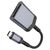  Дата-кабель Hoco UA25 2-in-1 card reader Type-c metal Gray 