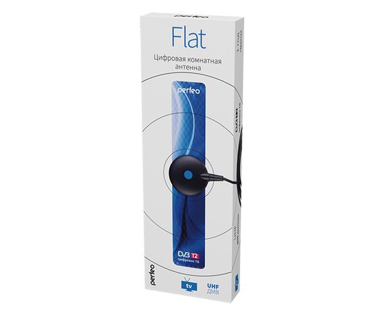  Антенна ТВ  Perfeo "FLAT+", активная, встр. усилитель, DVB-T2 (PF_4503) 