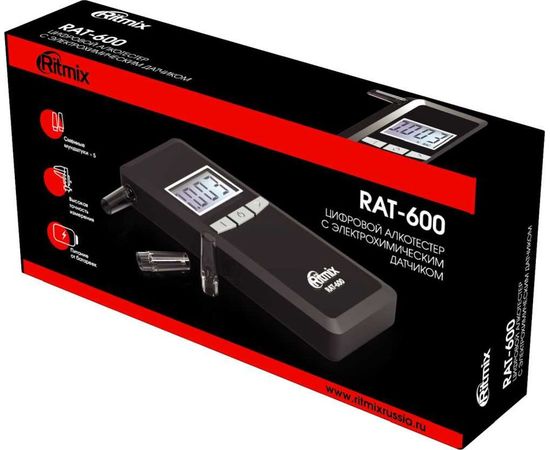  Алкотестер Ritmix RAT-600 черный 