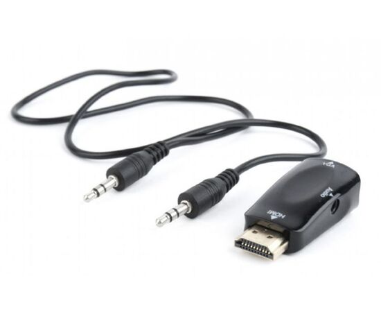  Конвертер HDMI-1.4a (папа) - D-SUB/VGA (мама) + Audio stereo (mini-jack 3.5 mm), 1920x1200(1080)@60Hz, Cablexpert A-HDMI-VGA-02 