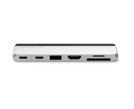 USB-hub Satechi Dual USB-C Hub For Surface Pro 9 Silver ST-HSP9P 