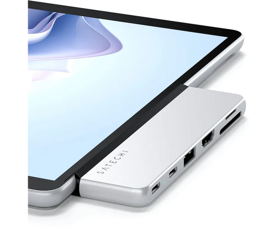  USB-hub Satechi Dual USB-C Hub For Surface Pro 9 Silver ST-HSP9P 