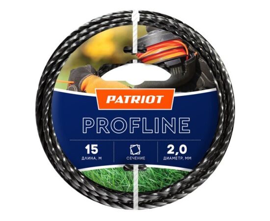  Леска для садовых триммеров Patriot Profline d=2.0мм L=15м (805402201) 