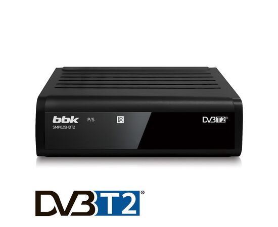  Ресивер DVB-T2 BBK SMP025HDT2 черный 