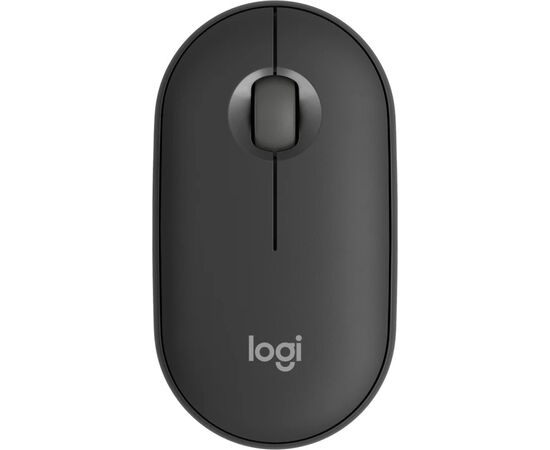  Мышь беспроводная Logitech Pebble M350S (910-007015) графитовый (1000dpi) silent BT/Radio USB (2but) 