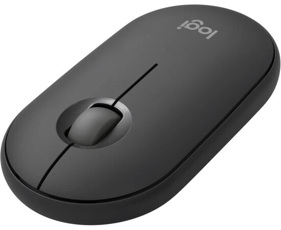 Мышь беспроводная Logitech Pebble M350S (910-007015) графитовый (1000dpi) silent BT/Radio USB (2but) 