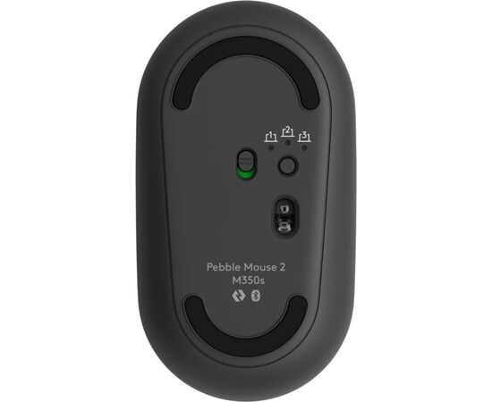  Мышь беспроводная Logitech Pebble M350S (910-007015) графитовый (1000dpi) silent BT/Radio USB (2but) 
