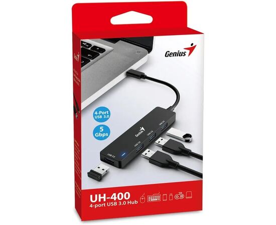  USB-HUB Genius UH-400, Black 