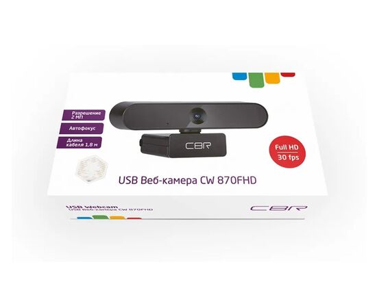  Web-камера CBR CW 870FHD Black 
