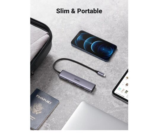  USB Hub Ugreen CM473 (20841) серый 