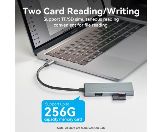  Мультифункциональный хаб Vention TOOHB USB Type C 6 в 1 