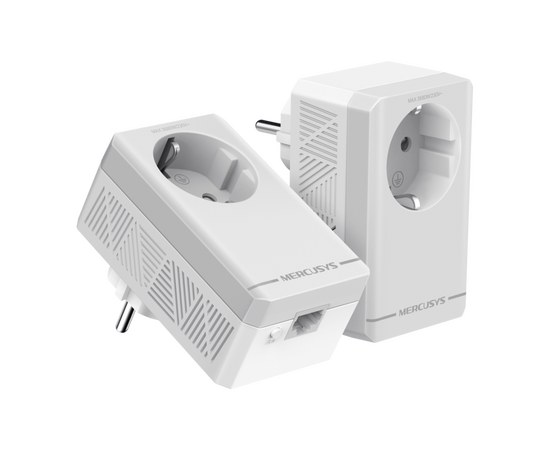  Комплект Powerline-адаптеров Mercusys MP300P KIT AV600 со встроенной розеткой 
