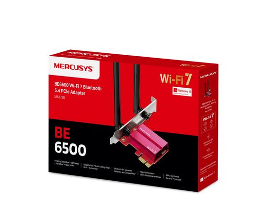  Адаптер Mercusys MA37BE PCI Express с поддержкой Wi-Fi 7 BE6500 и Bluetooth 5.4 