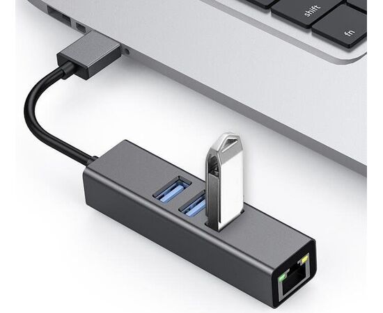  USB-концентратор TELECOM TA311U USB 3.0--RJ-45 1000Mbps +3*USB 3.0, Aluminum Shell, 0.2м (1/140) 