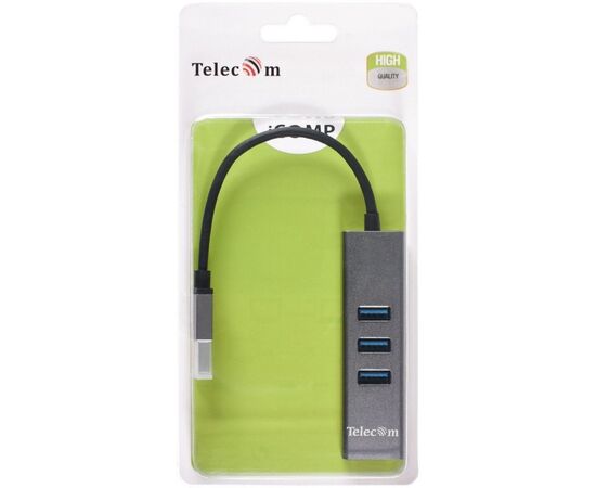  USB-концентратор TELECOM TA311U USB 3.0--RJ-45 1000Mbps +3*USB 3.0, Aluminum Shell, 0.2м (1/140) 