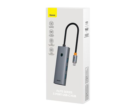 USB-C хаб Baseus B00052809813-00 Flite Series 5-Port серый 