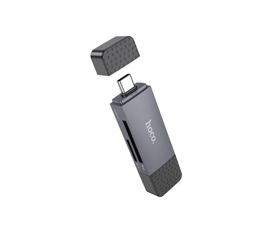  Адаптер HOCO HB45 Spirit 2-in-1 USB 3.0 card reader (металлически серый) 